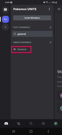 Pokemon UNITE - Select General Voice Channel