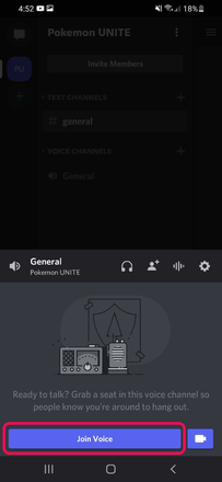 Pokemon UNITE - Select Join Voice