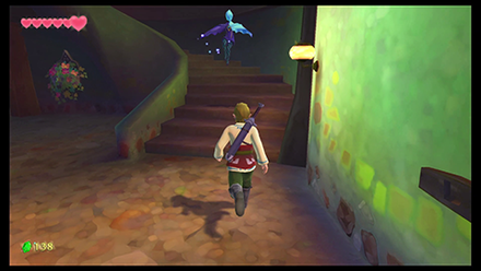 Follow the mysterious figure all the way to the Inside of the Goddess Statue