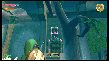 Activate the Red Crystal above the east door and enter the east room