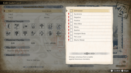 MH Rise - New Guild Card Titles