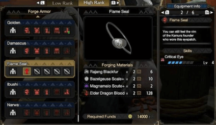 Monster Hunter Rise (MH Rise) - Flame Seal Armor with Critical Eye 4