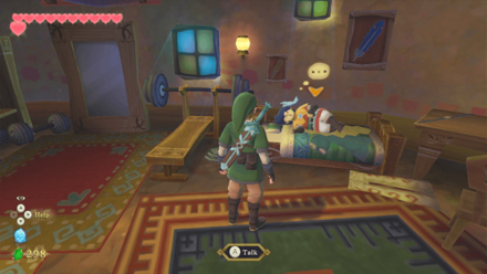 Zelda Skyward Sword HD - The Haunted Restroom Enter Groose