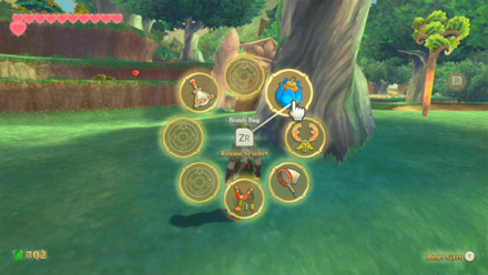 Zelda Skyward Sword HD - Bomb Bag Items Menu