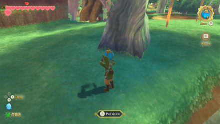 Zelda Skyward Sword HD - Press A to Put Down Bomb