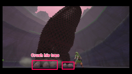 Zelda Skyward Sword HD - The Imprisoned stomping around