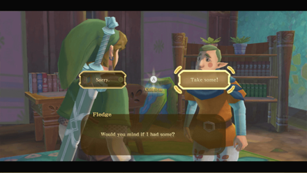 Zelda Skyward Sword HD - Give the Stamina Potion to Fledge