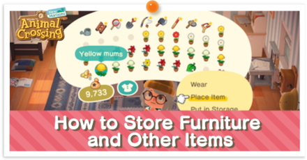 ACNH - How to Store Furniture and Other Items partial