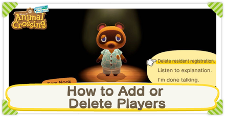 ACNH - How to Add or Delete Players