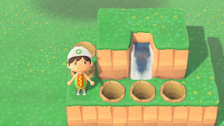 ACNH - 2x3 cliff for a waterfall