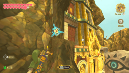 Zelda Skyward Sword HD - Clawshot at the Target