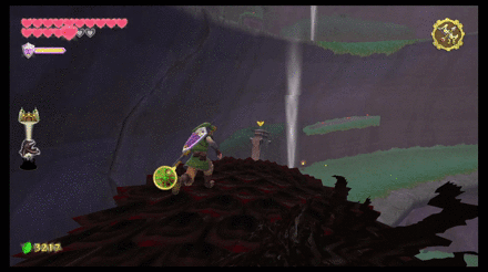 Zelda Skyward Sword HD - Shoot yourself directly near the pillar