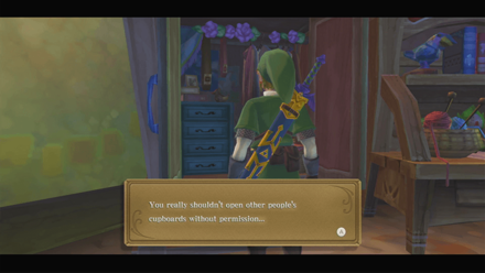 Zelda Skyward Sword HD - Opening Cupboards