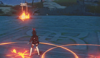 Genshin - Pyro Hypostasis Flame Pillar Attack