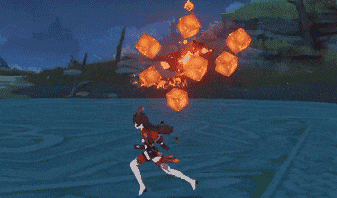Genshin - Pyro Hypostasis Rolling Attack