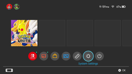 Pokemon UNITE - Nintendo Switch Connection Test - Go to System Settings