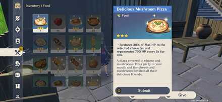 Genshin Impact - Food From Afar - Mushroom Pizza