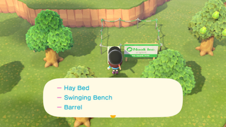 ACNH - A list of required outdoor furniture for a house plot