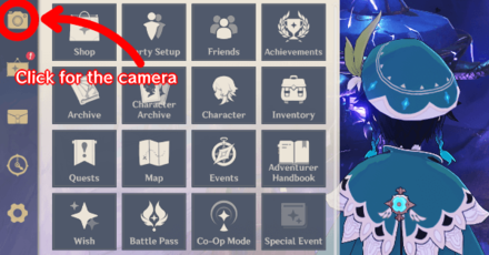 Genshin - How to take a Picture of the Storage Device