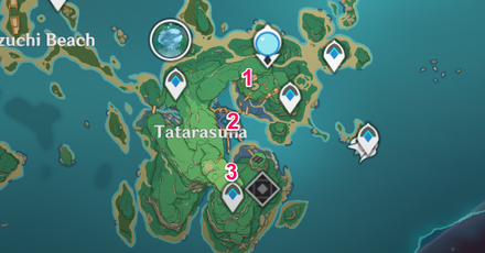 Genshin - Tatarasuna Keys Map
