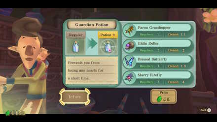 Zelda Skyward Sword HD - Guardian Potion+ Recipe