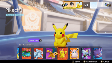 Pokemon UNITE - Practice Area Pokemon Selection