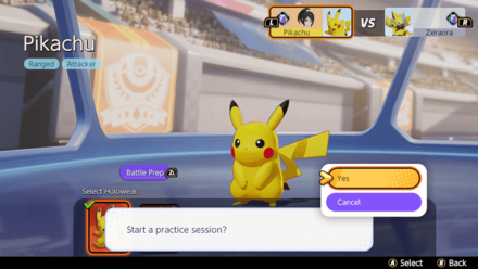 Pokemon UNITE - How to Use Training Mode - Start the practice session
