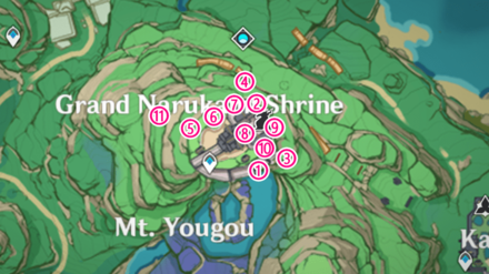 Genshin - Inazuma Local Specialty Locations for Sakura Bloom