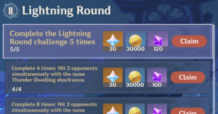 Genshin - Lightning Round Missions