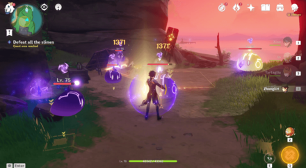 Genshin - Use Shields Against Electro Slimes