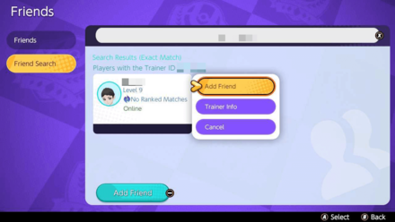 Pokemon UNITE - How to Add Friends Using Trainer ID - Select Add Friend