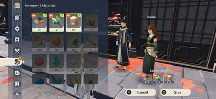 Genshin Impact - In Another Land - Ingredients