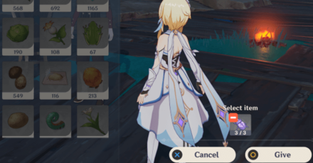 Genshin - Tatara Tales - Give Xavier 3 Onikabuto beetles for Functional Test