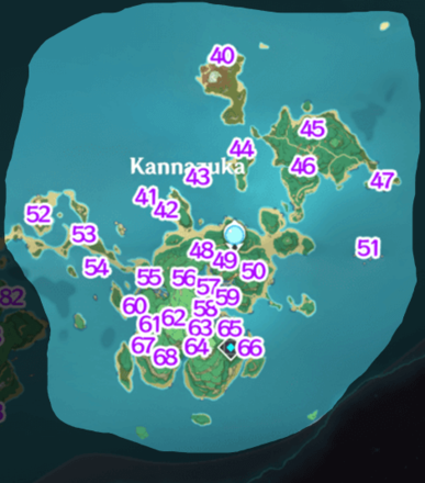 Genshin Impact - Electroculus Locations - Kannazuka