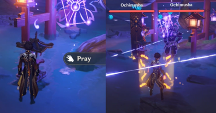 Genshin - Use the Ward Item, Solve the Puzzle and Fight two Ochimusha