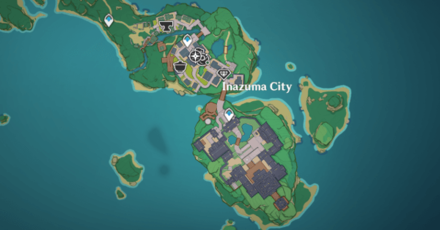 Genshin - Inazuma City Map