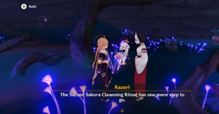 Genshin - Go back to the Konda Village well and Talk to Kazari