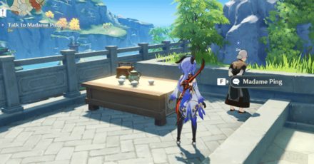 Genshin Impact - The Art of Horticulture - Talk to Madame Ping