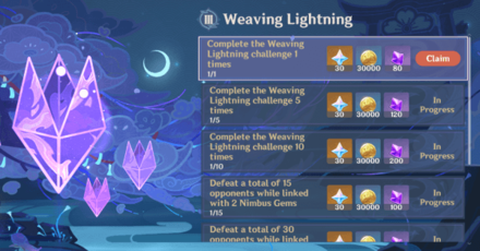 Genshin - How to Claim Rewards in Weaving Lightning