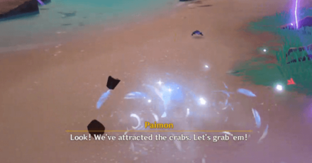 Genshin - The Gourmet Supremos The Seashore Strider - Catch crabs near the Thunder Sakura.png