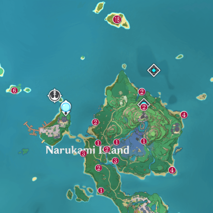 Genshin- Kairagi地點 - Narukami Island