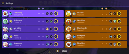 Pokemon UNITE - Scoreboard