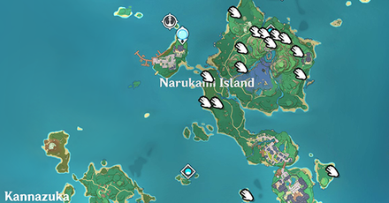 Inazuma - Narukami Island Lavender Melon Locations