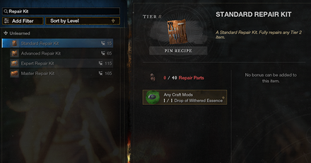 New World - Repair Kit Crafting