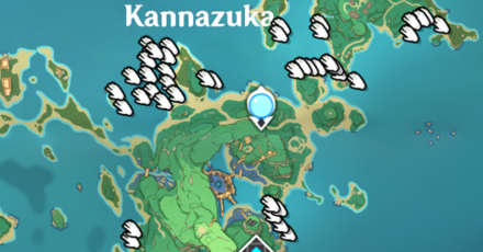 Inazuma - Inazuma Local Specialty Locations for Sea Ganoderma