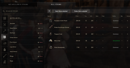 New World - Sell It in Trading Post