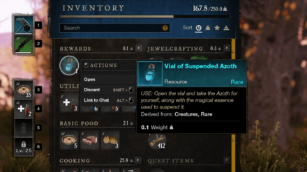 New World - Vial of Suspeneded Azoth Resource