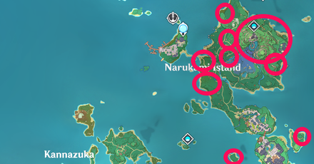 Inazuma - Narukami Island Cuihua Wood Locations
