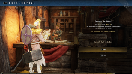 New World - Recalling to an Inn