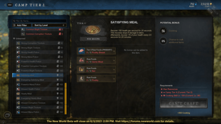 New World - Benefits of Upgrading Camp